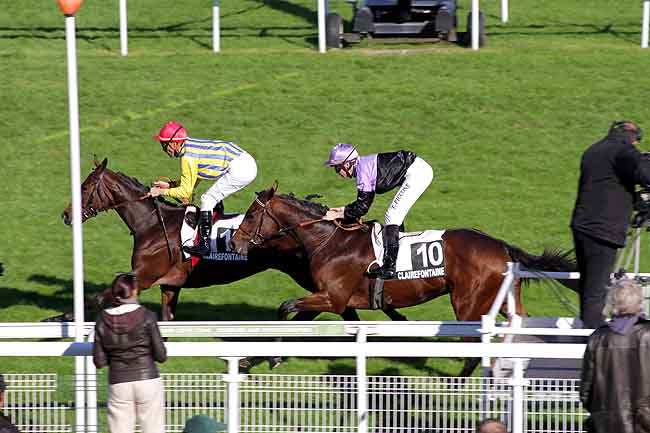 Arrivée quinté pmu PRIX DE L'ECOLE ELEMENTAIRE RENE COTY (PX DE ST-MARS D'EGRENNE) à CLAIREFONTAINE