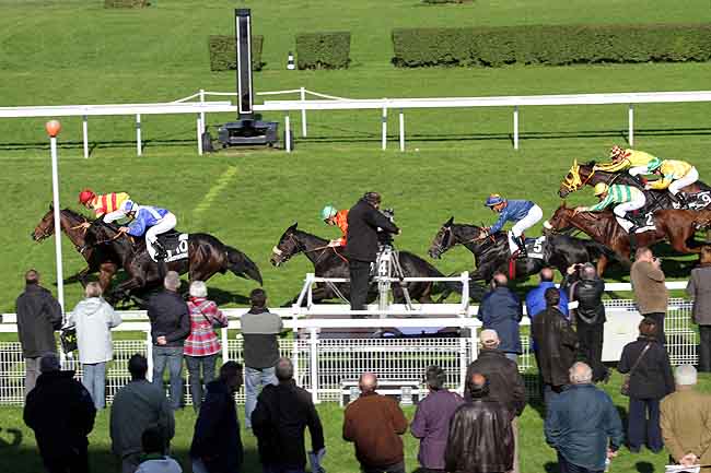 Arrivée quinté pmu PRIX DE L'ECOLE PRIMAIRE DU BOIS JOLY (PRIX DES VACHES NOIRES) à CLAIREFONTAINE