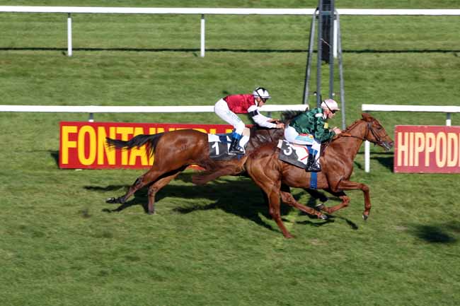 Arrivée quinté pmu PRIX DE LA SAPINIERE à FONTAINEBLEAU