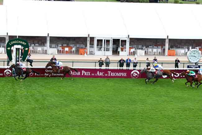 Arrivée quinté pmu QATAR PRIX VERMEILLE à LONGCHAMP
