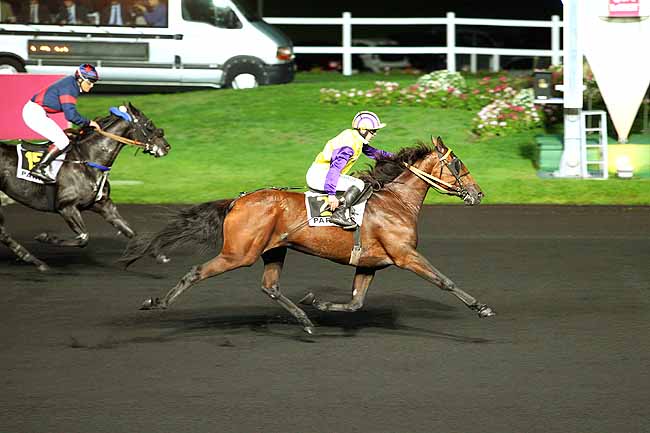 Photo d'arrivée de la course pmu PRIX GORDONIA à PARIS-VINCENNES le Vendredi 9 octobre 2015