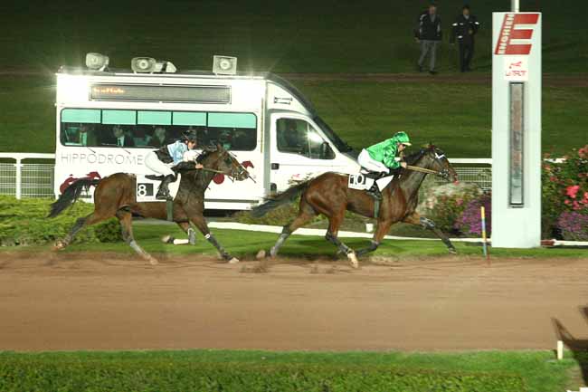 Photo d'arrivée de la course pmu PRIX DU PONT ROYAL à ENGHIEN le Jeudi 15 octobre 2015