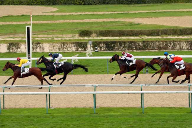 Photo d'arrivée de la course pmu PRIX DE BENEAUVILLE à DEAUVILLE le Jeudi 22 octobre 2015