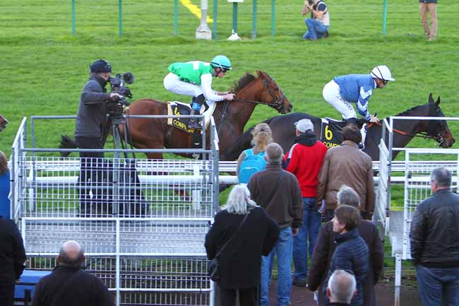 Photo d'arrivée de la course pmu PRIX DE MELICOQ à COMPIEGNE le Lundi 26 octobre 2015