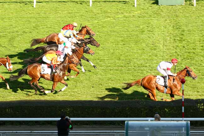 Photo d'arrivée de la course pmu PRIX DE FEUCHEROLLES à SAINT-CLOUD le Dimanche 1 novembre 2015