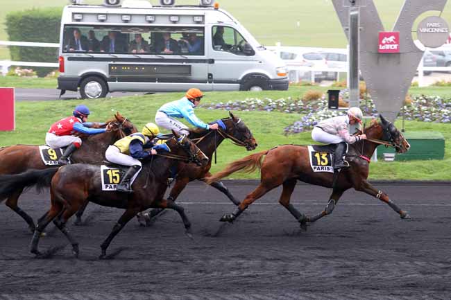 Photo d'arrivée de la course pmu PRIX DE SAVIGNY-SUR-BRAYE à PARIS-VINCENNES le Lundi 2 novembre 2015
