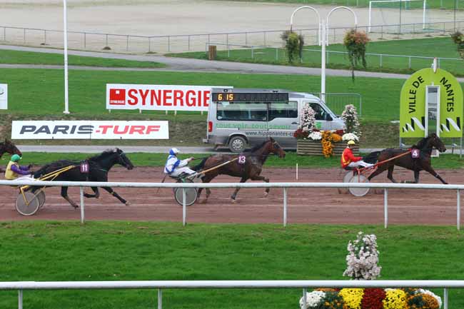 Photo d'arrivée de la course pmu GRAND PRIX SYNERGIE à NANTES le Mercredi 4 novembre 2015