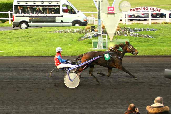 Photo d'arrivée de la course pmu PRIX DE RANVILLE à PARIS-VINCENNES le Jeudi 5 novembre 2015