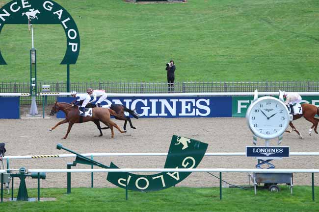 Photo d'arrivée de la course pmu PRIX DE L'ALLEE DUBAR à CHANTILLY le Vendredi 6 novembre 2015