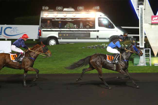 Photo d'arrivée de la course pmu PRIX MENKALINAN à PARIS-VINCENNES le Vendredi 6 novembre 2015