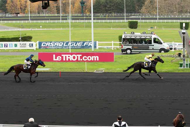 Photo d'arrivée de la course pmu PRIX DE DIGNE à PARIS-VINCENNES le Mercredi 2 décembre 2015