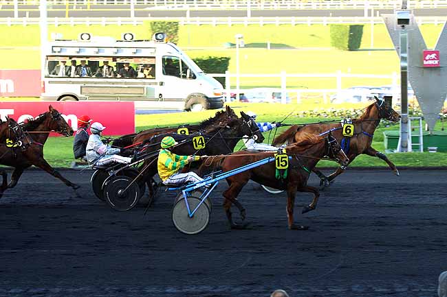 Photo d'arrivée de la course pmu PRIX DE CHINON à PARIS-VINCENNES le Mercredi 9 décembre 2015
