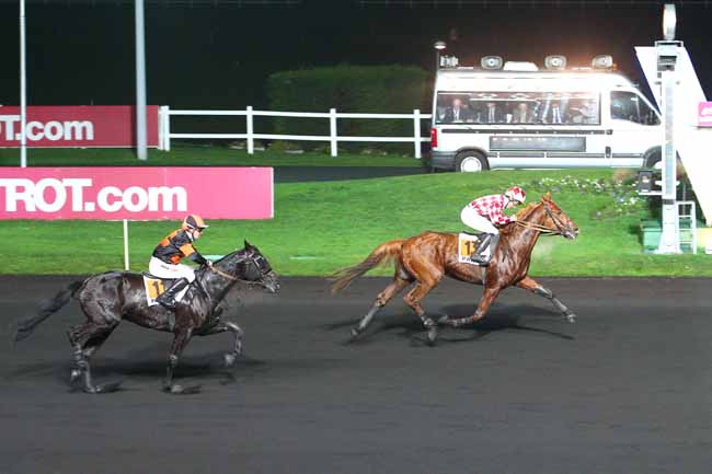 Photo d'arrivée de la course pmu PRIX DE COLLIOURE à PARIS-VINCENNES le Vendredi 18 décembre 2015
