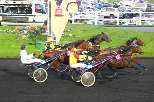 Photo d'arrivée de la course pmu PRIX DU MELE-SUR-SARTHE à PARIS-VINCENNES le Dimanche 27 décembre 2015