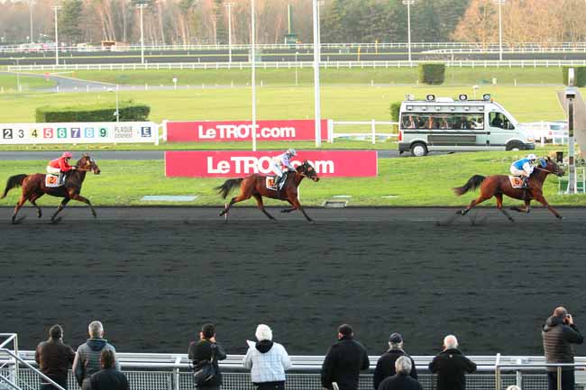 Photo d'arrivée de la course pmu PRIX DE MONTBRISON à PARIS-VINCENNES le Jeudi 31 décembre 2015