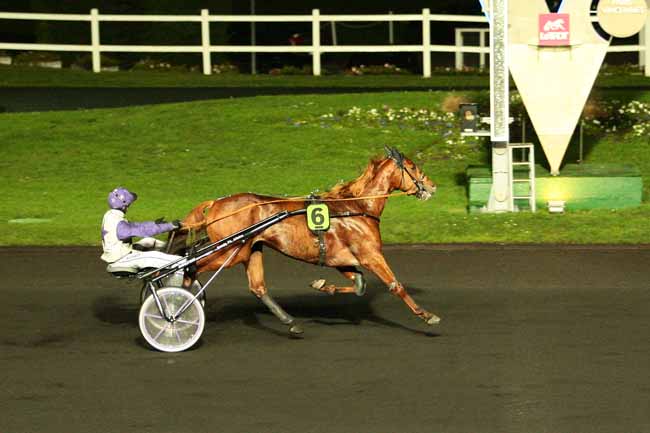 Photo d'arrivée de la course pmu PRIX DES EGLANTIERS à PARIS-VINCENNES le Samedi 2 janvier 2016