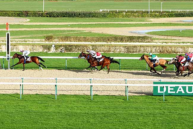 Photo d'arrivée de la course pmu PRIX DU HOULBEC à DEAUVILLE le Lundi 4 janvier 2016