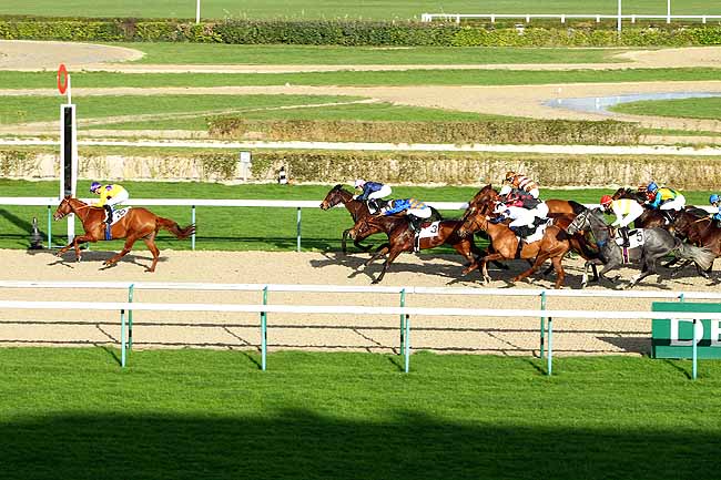 Photo d'arrivée de la course pmu PRIX DES DOUETS à DEAUVILLE le Lundi 4 janvier 2016