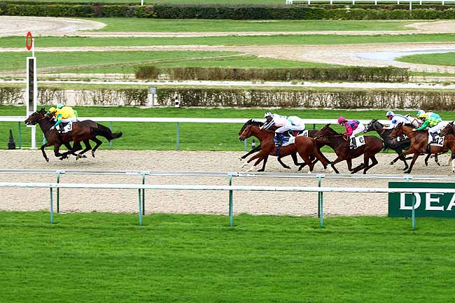 Photo d'arrivée de la course pmu PRIX DE L'AURE à DEAUVILLE le Lundi 4 janvier 2016