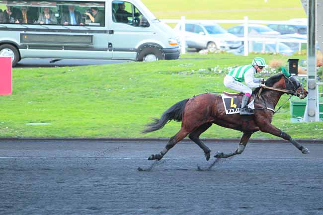 Photo d'arrivée de la course pmu PRIX LEON TACQUET à PARIS-VINCENNES le Samedi 9 janvier 2016