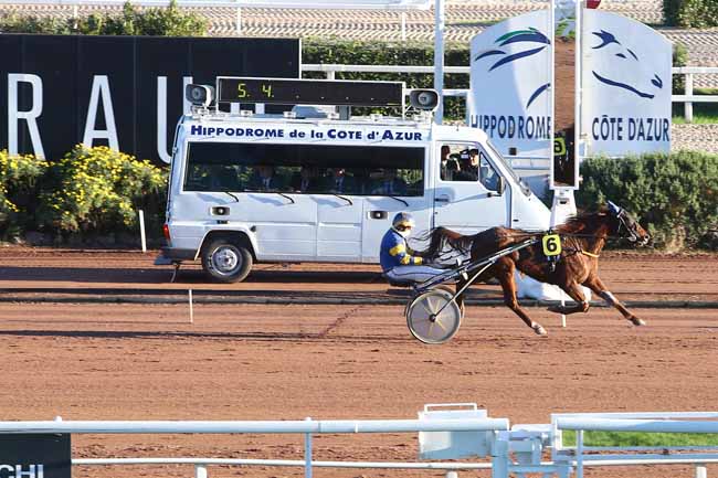 Photo d'arrivée de la course pmu PRIX DE LA COTE D'OPALE (GR B) à CAGNES-SUR-MER le Mercredi 13 janvier 2016