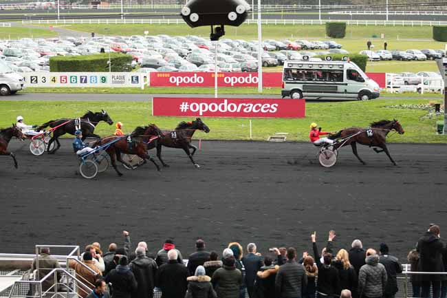 Photo d'arrivée de la course pmu PRIX DE BELGIQUE à PARIS-VINCENNES le Dimanche 17 janvier 2016