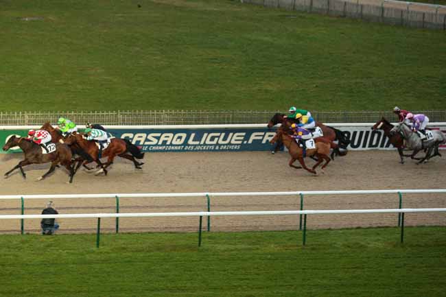 Photo d'arrivée de la course pmu PRIX DE LA ROUTE BLANCHE à CHANTILLY le Vendredi 29 janvier 2016