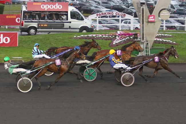 Photo d'arrivée de la course pmu PRIX HELEN JOHANSSON à PARIS-VINCENNES le Dimanche 31 janvier 2016
