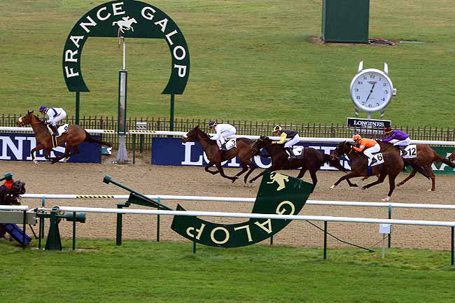 Photo d'arrivée de la course pmu PRIX DU BOIS DE BEAUVILLIERS à CHANTILLY le Jeudi 4 février 2016