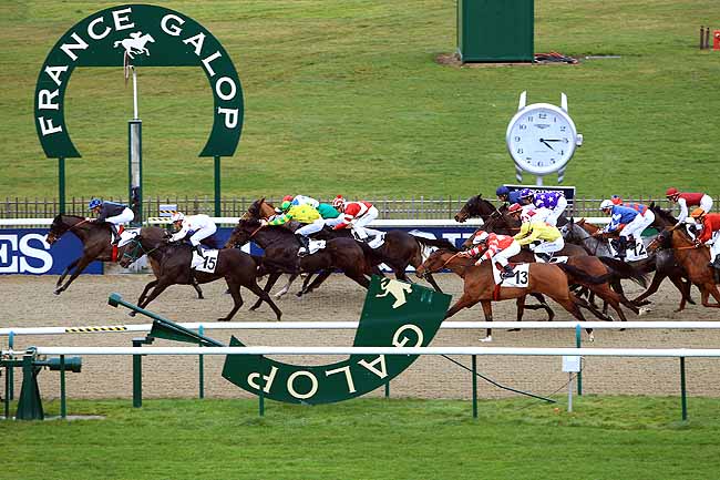 Photo d'arrivée de la course pmu PRIX DE L'ALLEE DES MERISIERS à CHANTILLY le Jeudi 4 février 2016