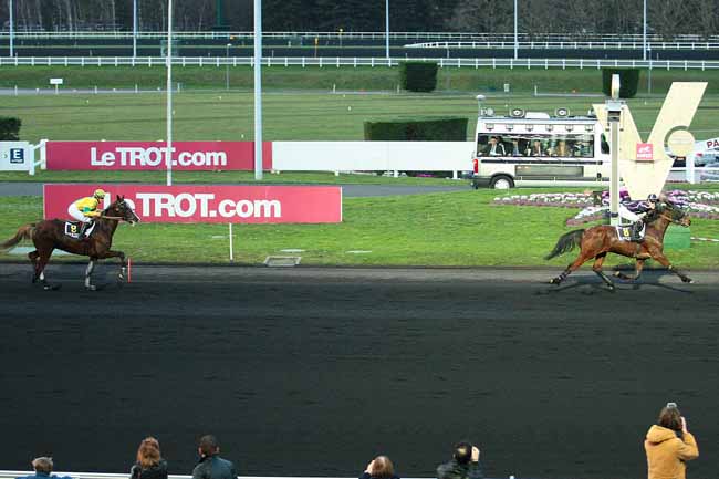 Photo d'arrivée de la course pmu PRIX DE DAUMESNIL à PARIS-VINCENNES le Samedi 6 février 2016