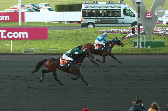 Photo d'arrivée de la course pmu PRIX DE L'ILE DE FRANCE à PARIS-VINCENNES le Dimanche 7 février 2016