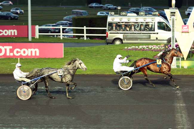 Photo d'arrivée de la course pmu PRIX DES TROTTEURS ORLOFF à PARIS-VINCENNES le Dimanche 14 février 2016