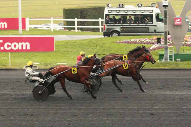 Photo d'arrivée de la course pmu PRIX DE NEVERS à PARIS-VINCENNES le Jeudi 18 février 2016