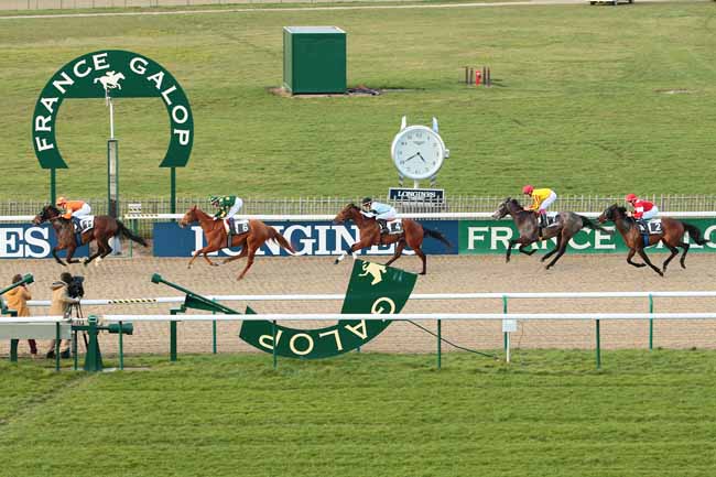 Photo d'arrivée de la course pmu PRIX DU LAYON GASPARD à CHANTILLY le Vendredi 19 février 2016