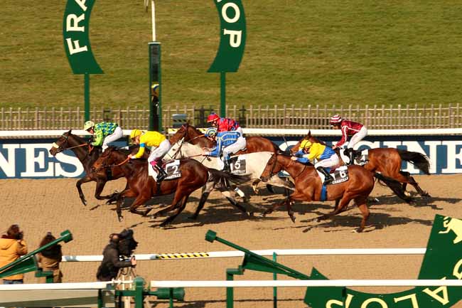 Photo d'arrivée de la course pmu PRIX DE LA ROUTE DE LA VALLEE à CHANTILLY le Vendredi 26 février 2016