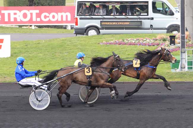 Photo d'arrivée de la course pmu PRIX DES PAYS NORDIQUES à PARIS-VINCENNES le Dimanche 28 février 2016