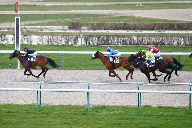 Photo d'arrivée de la course pmu PRIX DES MONTS DE NORMANDIE à DEAUVILLE le Mardi 8 mars 2016