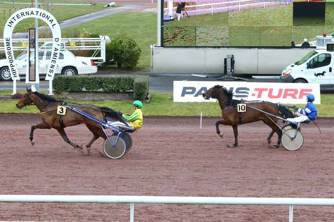 Photo d'arrivée de la course pmu PRIX SOLEIL ET NEIGE à AMIENS le Mercredi 9 mars 2016