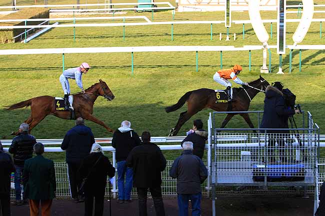 Photo d'arrivée de la course pmu PRIX D'AUTRECHES à COMPIEGNE le Lundi 14 mars 2016