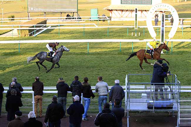 Photo d'arrivée de la course pmu PRIX DE LA FEDERATION DU NORD à COMPIEGNE le Lundi 14 mars 2016