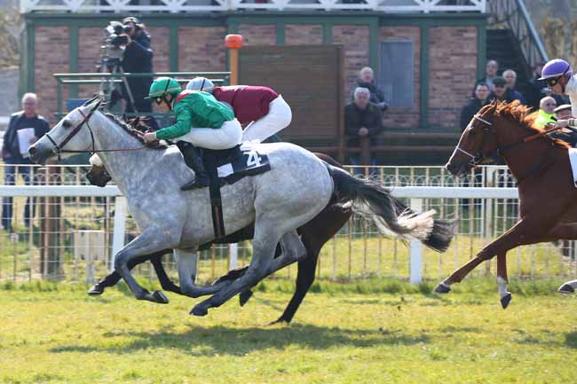 Photo d'arrivée de la course pmu PRIX DE LA VILLE IMPERIALE à FONTAINEBLEAU le Vendredi 18 mars 2016