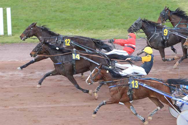 Photo d'arrivée de la course pmu PRIX DU CONSEIL DEPARTEMENTAL DU LOT-ET-GARONNE à AGEN LE PASSAGE le Mercredi 23 mars 2016