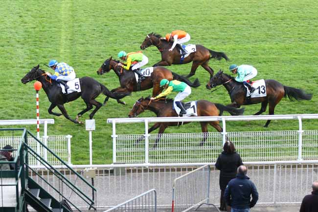 Photo d'arrivée de la course pmu PRIX DE GELOS à MAISONS-LAFFITTE le Vendredi 1 avril 2016