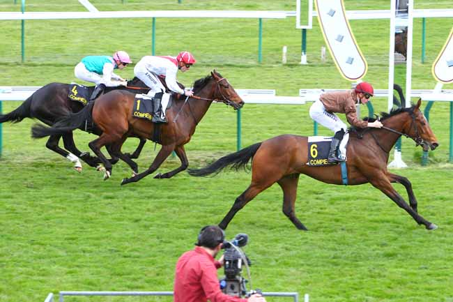 Photo d'arrivée de la course pmu PRIX DE LA MADELEINE à COMPIEGNE le Jeudi 21 avril 2016