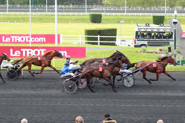 Photo d'arrivée de la course pmu PRIX DU PERREUX à PARIS-VINCENNES le Samedi 14 mai 2016