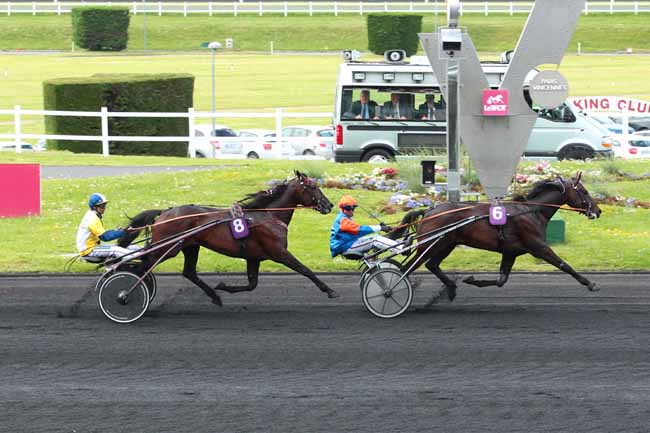 Photo d'arrivée de la course pmu PRIX DU GATINAIS à PARIS-VINCENNES le Samedi 14 mai 2016