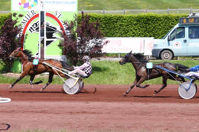 Photo d'arrivée de la course pmu PRIX DE LA CHORALE DE ROANNE à SAINT GALMIER le Mardi 17 mai 2016