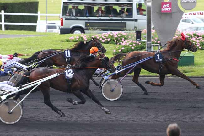Photo d'arrivée de la course pmu PRIX JACQUES DE SAINT SAUVEUR à PARIS-VINCENNES le Vendredi 20 mai 2016