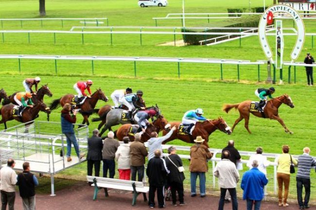 Photo d'arrivée de la course pmu PRIX DE BOULAINVILLIERS à COMPIEGNE le Lundi 13 juin 2016